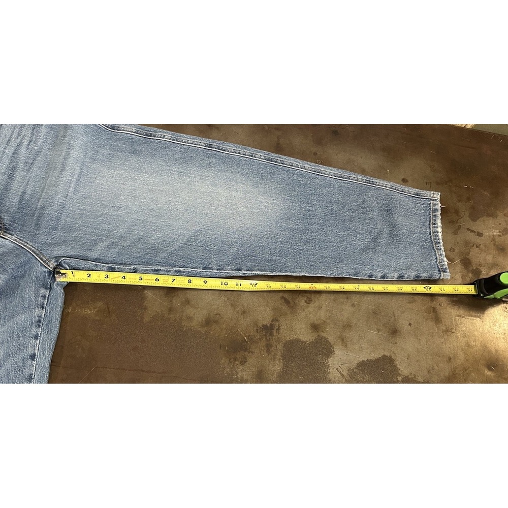 AYR The Beat Drop Denim Jeans Barrel Leg Organic Women's Sz 32 (36x26) Crop - Picture 5 of 10